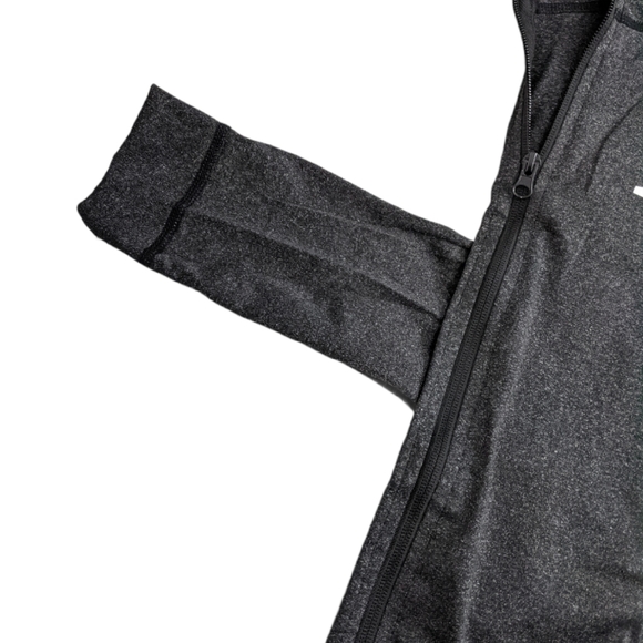 🍑Sport Fitness Zip up Hoodie Charcoal Medium 516 - Picture 2 of 8